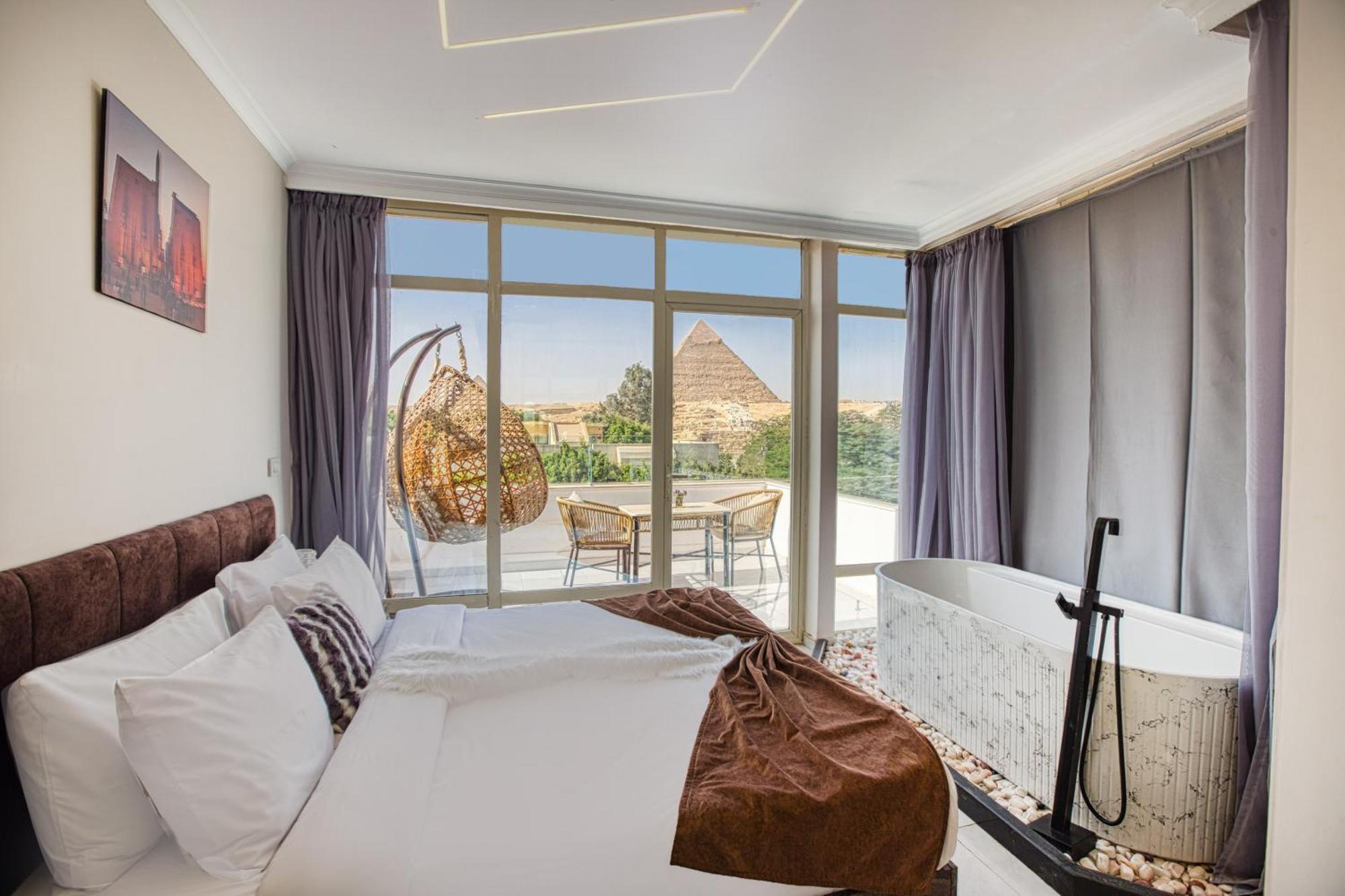 Tree Lounge Pyramids View Inn , Sphinx Giza Kafret el-Gabal Exterior foto